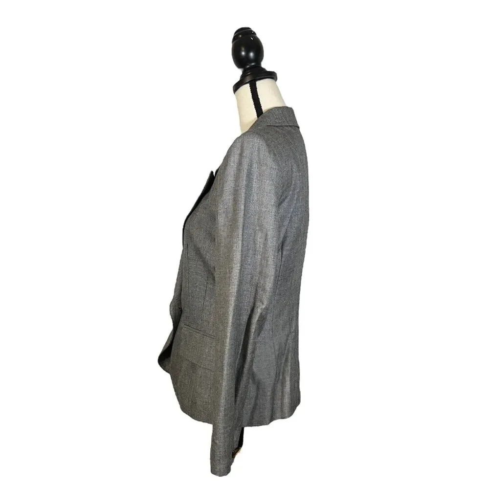 Vintage Women’s Christian Dior 80s 90s Gray Double Breasted Blazer Size 10